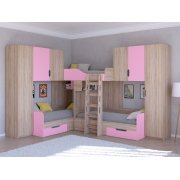 дуб сонома / розовый