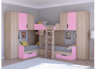 Двухъярусная кровать Трио/3