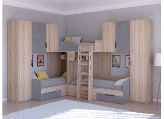 Двухъярусная кровать Трио/3
