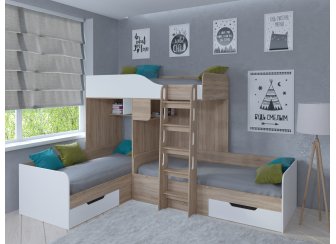 Двухъярусная кровать Трио