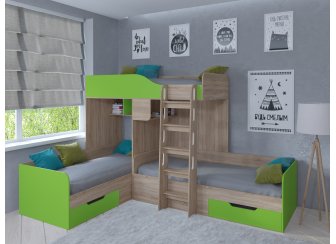 Двухъярусная кровать Трио