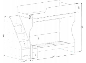 Двухъярусная кровать Капризун 6