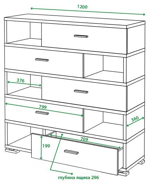 Комод СБ-40/5 Ш шамони