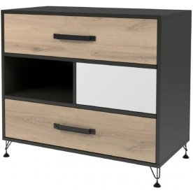 Комод Александрия №9 антрацит / дуб ирландский