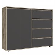 дуб крафт серый / серый графит