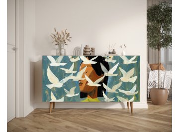 Комод Девушка и чайки