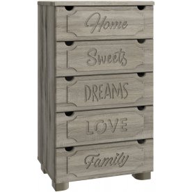 Комод ДримСтар ДС-11 дуб эвок / дуб сонома темный