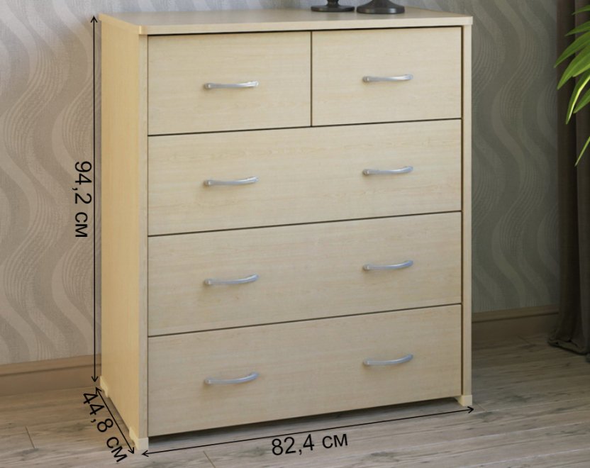 Комод КВ-42 дуб молочный