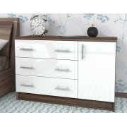 ясень шимо тёмный / белоснежный глянец