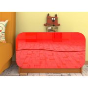 ольха / красный глянец