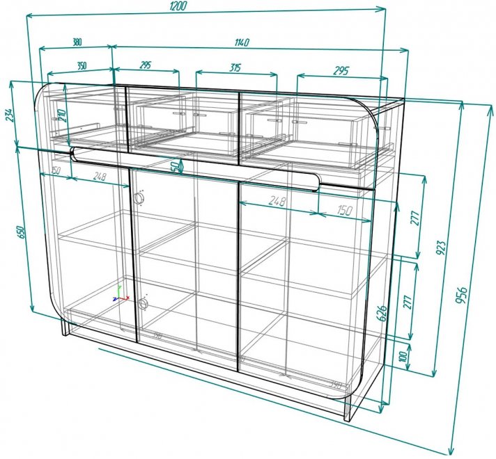 Комод Мебелеф - 42 венге / красный глянец