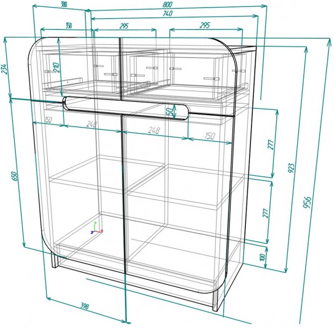 Комод Мебелеф - 43 белый / красный глянец