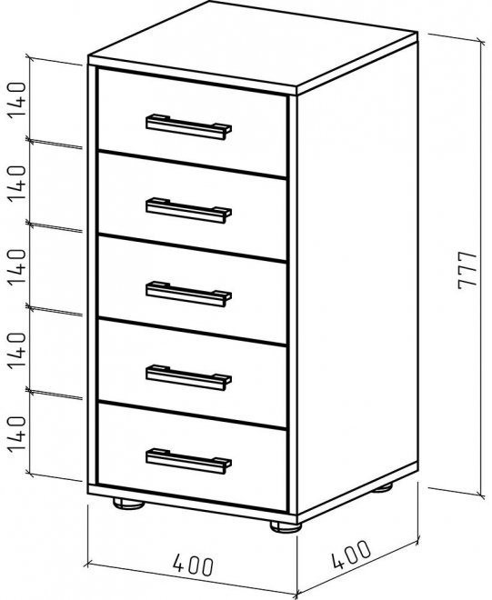 Комод Остин-3 дуб сонома