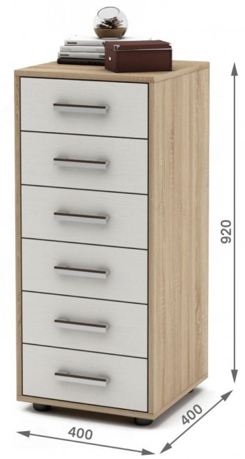 Комод Остин-4 дуб сонома / белый