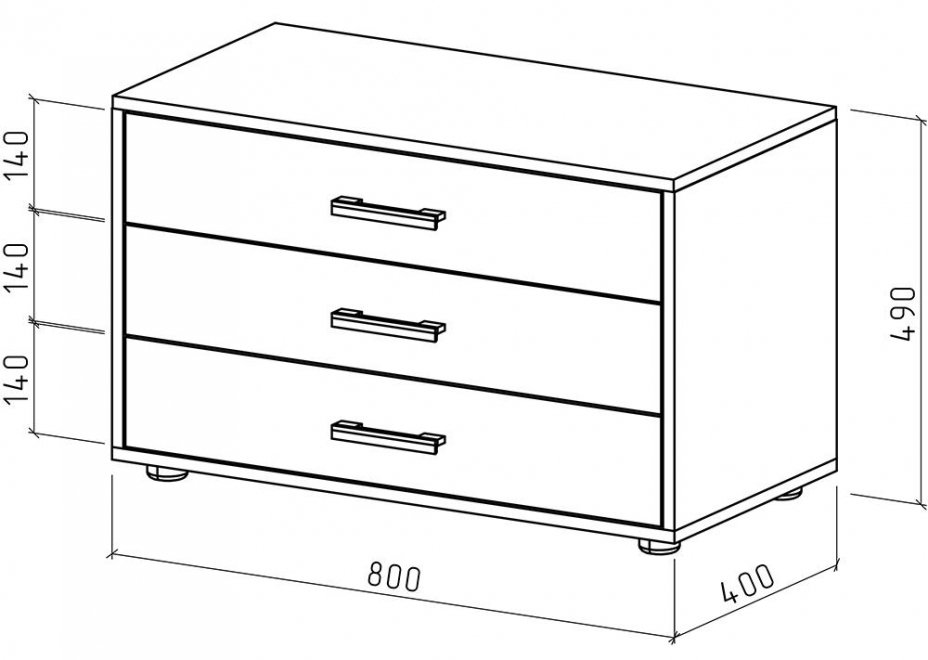 Комод Остин-5 белый