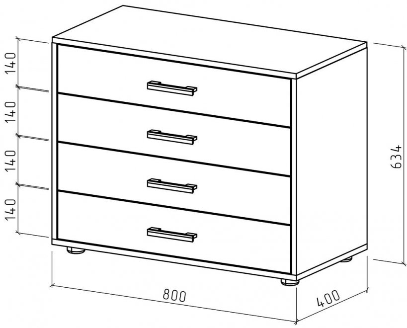 Комод Остин-6 дуб сонома