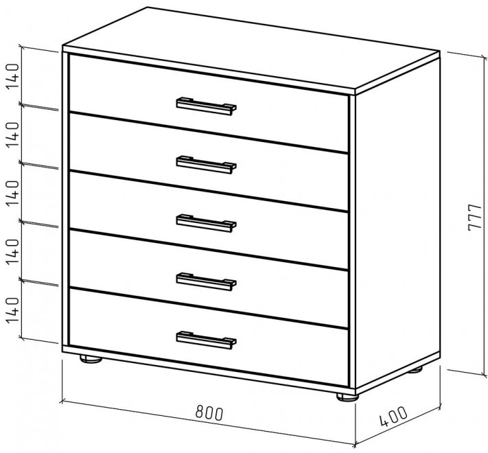 Комод Остин-7 белый