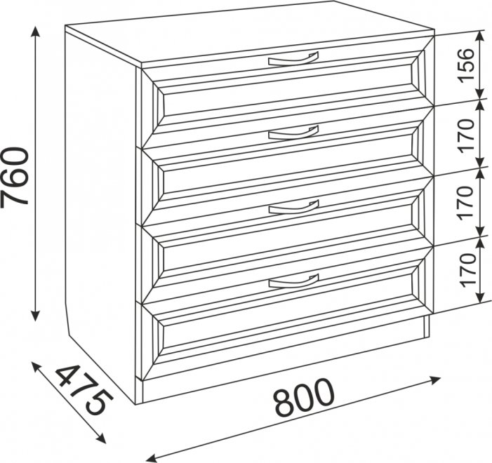 Комод Остин М06 шимо светлый