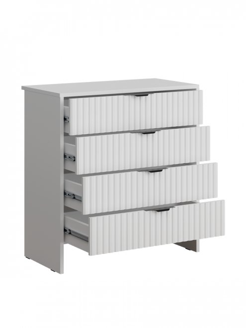 Комод ridberg lugano 4Я белый / черный