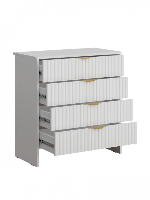 Комод ridberg lugano 4Я белый / золото