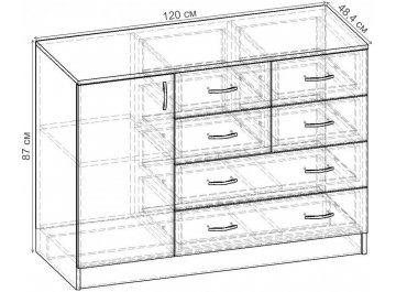 Комод Уют-3.5 К.072.1200-01