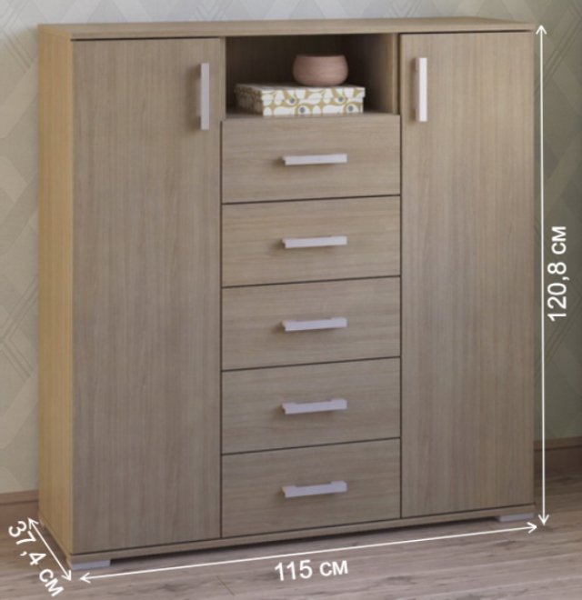 Комод Вента-56 ясень светлый
