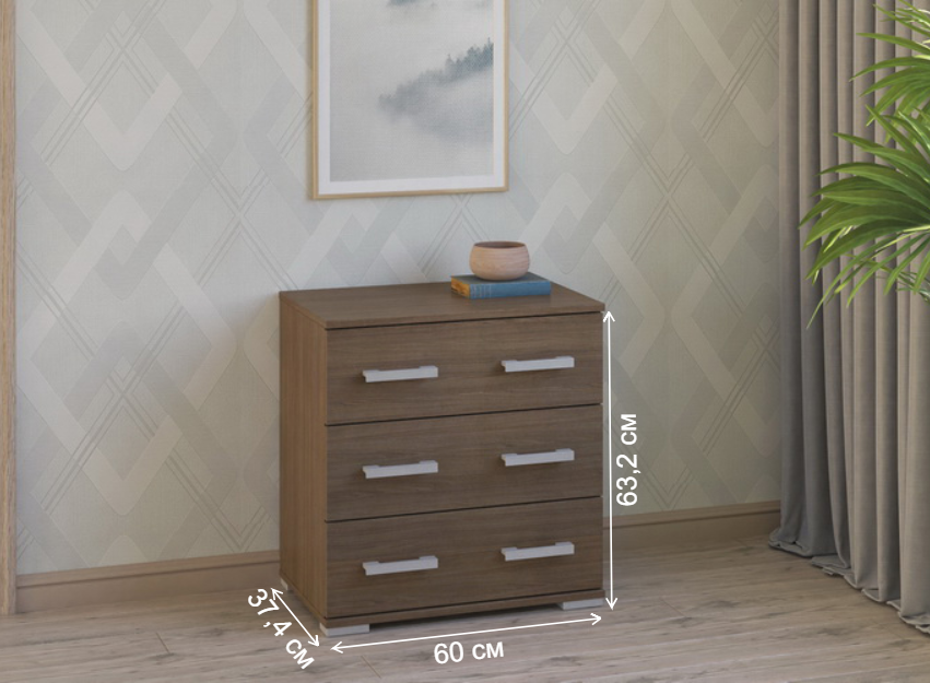 Комод Вента-90 ясень темный