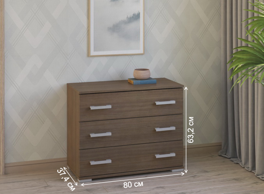 Комод Вента-92 ясень темный