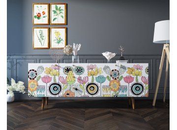 Детский комод Воаб принт 3 / орех