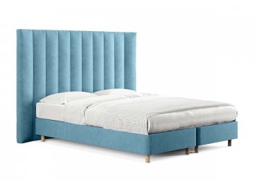 Двуспальная кровать CC Barbara голубой рогожка