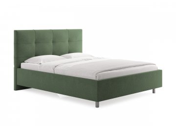 Двуспальная кровать Caprice  зеленая рогожка