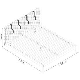 Двуспальная кровать Marbella MDI.BD.MRB.46