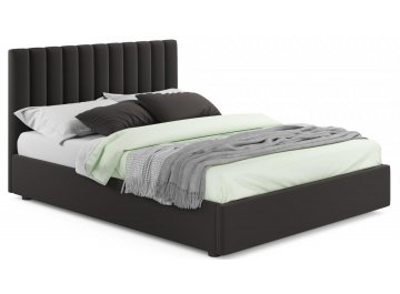 Двуспальная кровать Olivia 160х200 с ПМ велюр мята пастель велюр шоколад