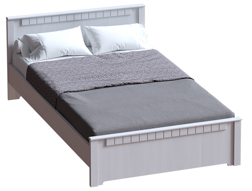 Двуспальная кровать Прованс 160х200 см бодега белая / патина премиум