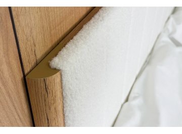 Двуспальная кровать Юлия 160x200 см дуб крафт золотой / белый