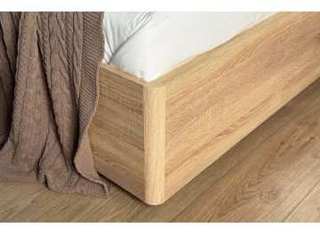 Двуспальная кровать Юлия 160x200 см дуб сонома / белый