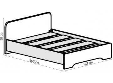 Двуспальная кровать 017 Кантри