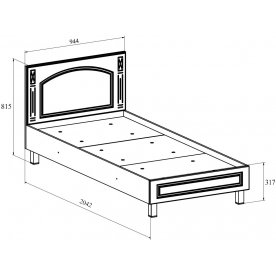 Односпальная кровать Элизабет ЭМ-19