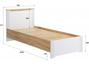 Односпальная кровать Эмилия ЭЛ-27