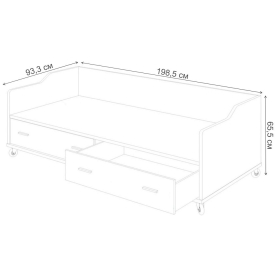 Односпальная кровать КР-5 90x190