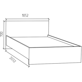 Односпальная кровать КР10