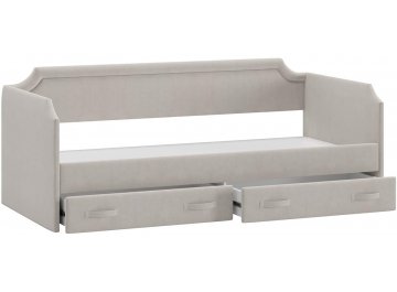 Детская кровать Кантри ТД-308.12.02 Тип 1 90х200 велюр мокко светлый