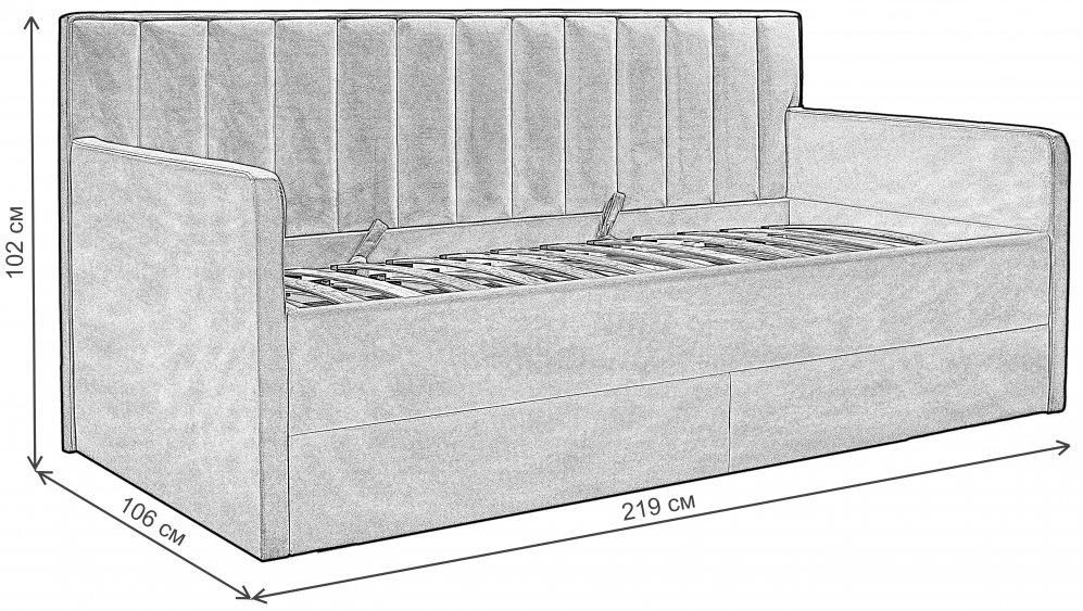 Софа Порше newtone rose розовая