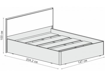 Полутораспальная кровать 031-М1