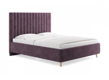 Двуспальная кровать Amanda лаванда микровелюр