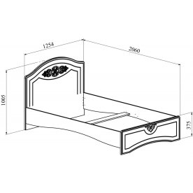 Полутораспальная кровать Ассоль АС-111К