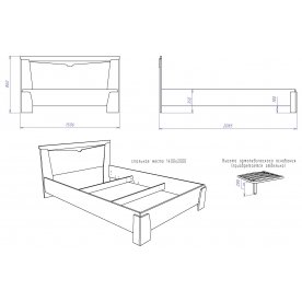 Полутораспальная кровать Гарда