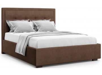 Полутораспальная кровать Komo 140 коричневый велюр (velutto 23)