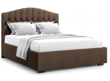 Полутораспальная кровать Lugano 140 коричневый велюр (velutto 23)