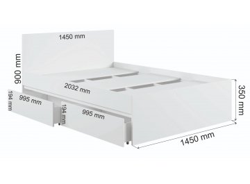 Полутораспальная кровать Мадера